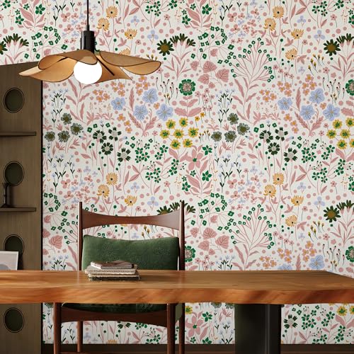 Peel and Stick Wallpaper for Home Decoration Kitchen Vernal Garden Wallpaper Removable Vinyl Self Adhesive Shelf Paper & Drawer Liner Roll House, Workshop & Office 17.3" x 118" SM-576-3