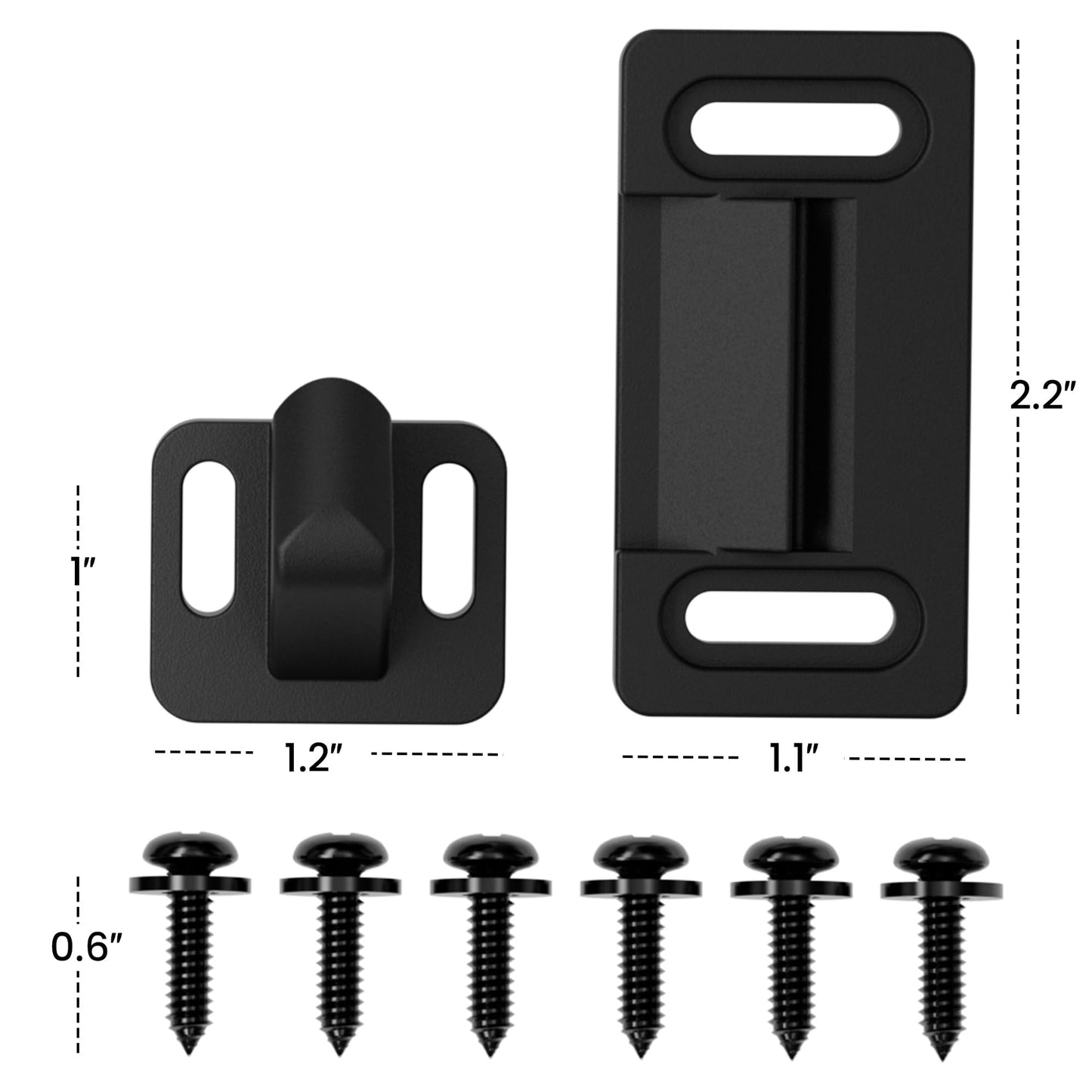 Safoner Aluminum RV Screen Door Latch Left Handle Replacement Kit for Travel Trailer, Camper, Motorhome- RV Accessories for Inside