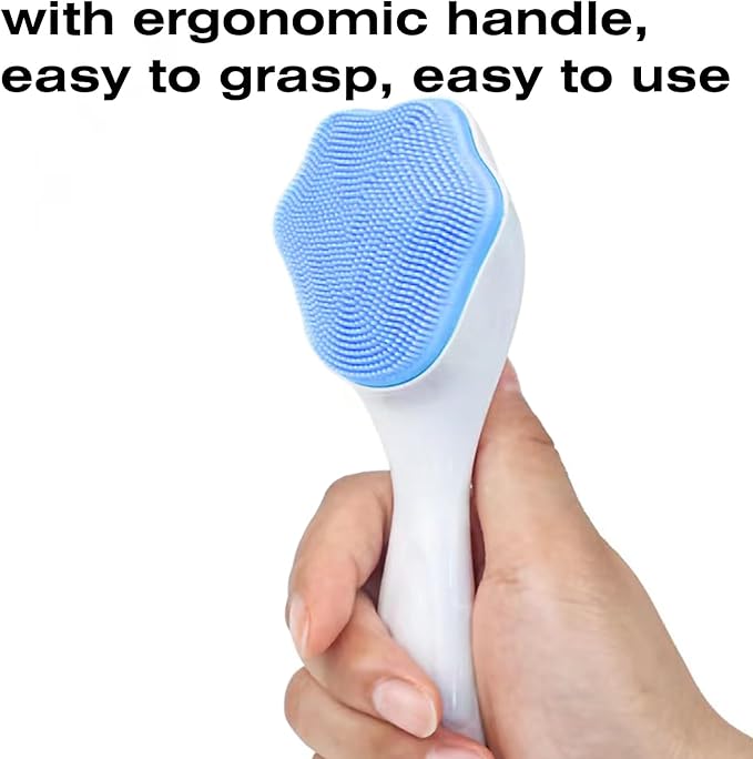 Silicone Face Scrubber and Exfoliator Brush - Facial Cleansing Brush for Blackhead, Acne, Pore, Cradle Cap - Deep Cleaning Skin Care 4 Pack