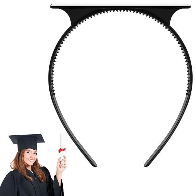 UQM Graduation Cap Headband, Anti-fall Grad Cap Headband Hat Accessories for Graduates Students, Keeps Hairstyle Fixed