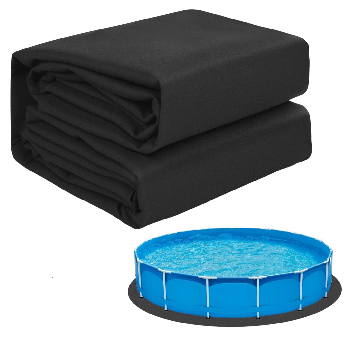 Gonioa 15 FT Pool Pad for Above Ground Pools, Round Pool Liner Pad Under Pool Mat for Above Ground Pools, Heavy Duty Pools Ground Pad to Prevent Puncture and Extend Liner Life
