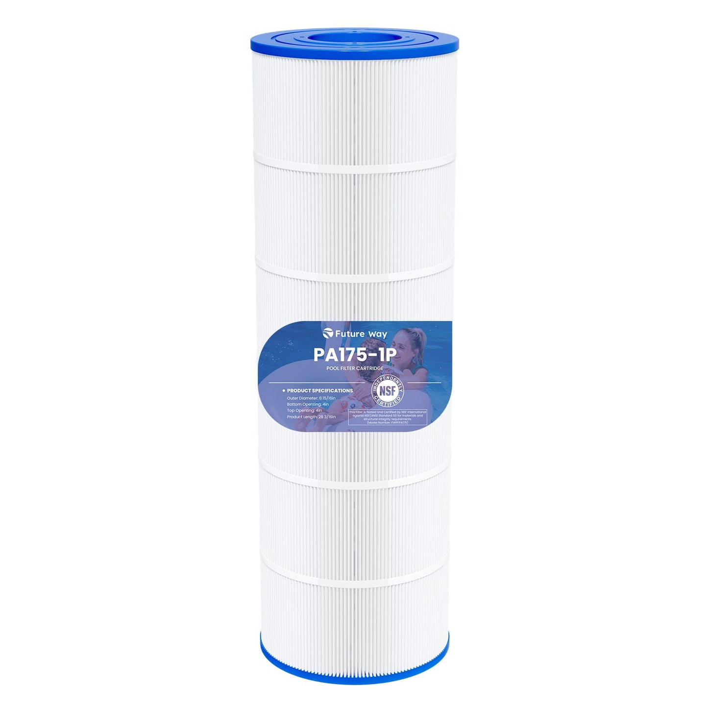 Future Way C1750 Pool Filter Cartridge Replacement for Hayward C1750, Replace for Hayward CX1750RE, Pleatco PA175, Unicel C-8417, Filbur FC-1294, 175 sq. ft