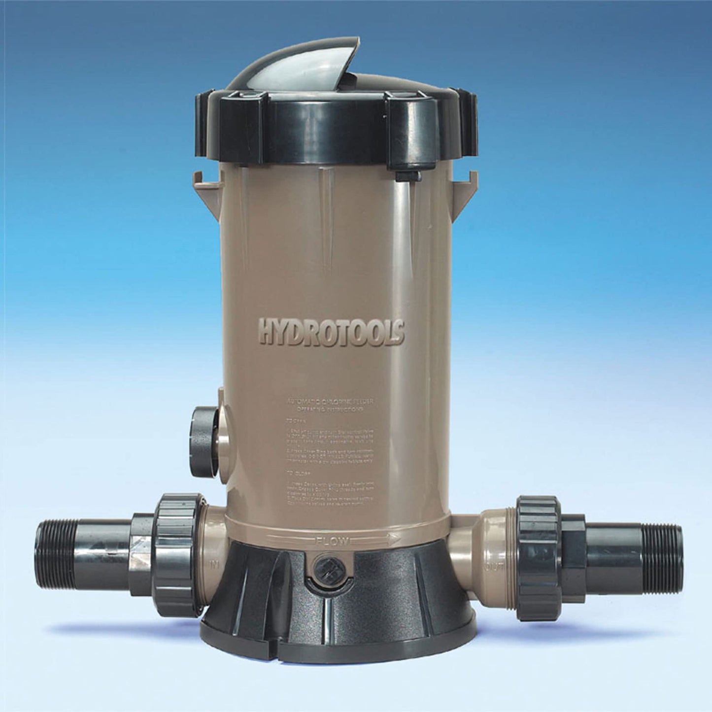 HYDROTOOLS By SWIMLINE 8750 Super Premium In-Line Automatic Chlorine Feeder Chlorinator Adjustable Output 9.0 Lbs Capacity | Universal Compatibility | Above Ground & Inground Swimming Pool Bromine