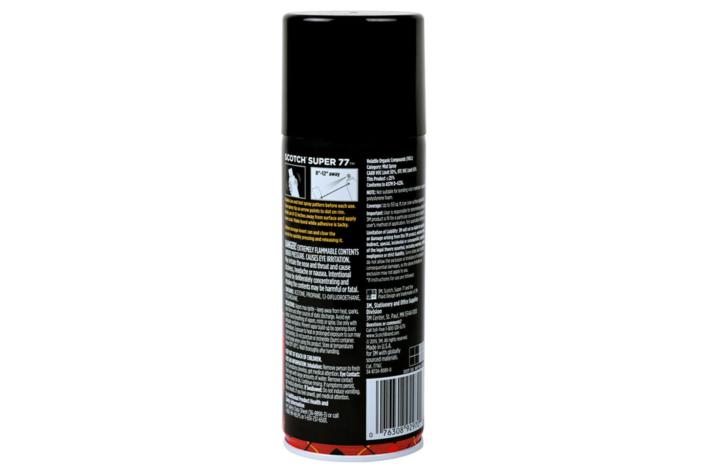 Scotch Super 77 Multipurpose Adhesive Spray, Bonds to Fabric, Cardboard, Plastic, Metal, Wood, Felt, and More, 10.7 Ounces (7716) - 4 Pack