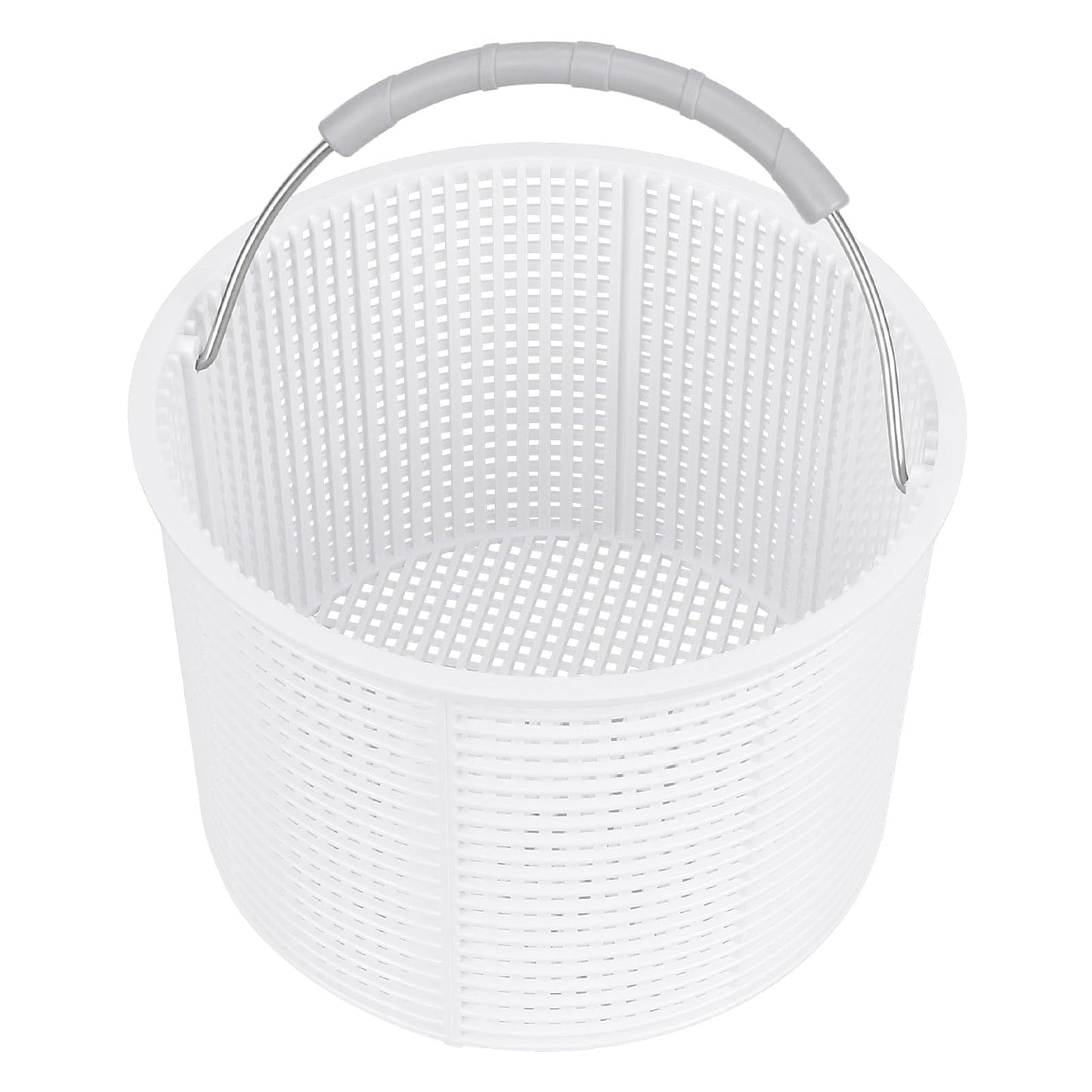 2026 New Model White SPX1082CA 7" Pool Skimmer Basket Replacement for Hayward SP1082/SP1083/SP1084/SP1085/SP1086/SP1075 Series & Aladdin B-152 Skimmers, 316 Stainless Steel Handle with Rubber Grip