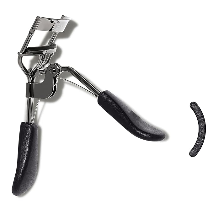 e.l.f. Pro Eyelash Curler, Stainless Steel Lash Curler, Long-Lasting Natural Curl, Ergonomic Design, Includes Replacement Pad, Fits All Eye Shapes