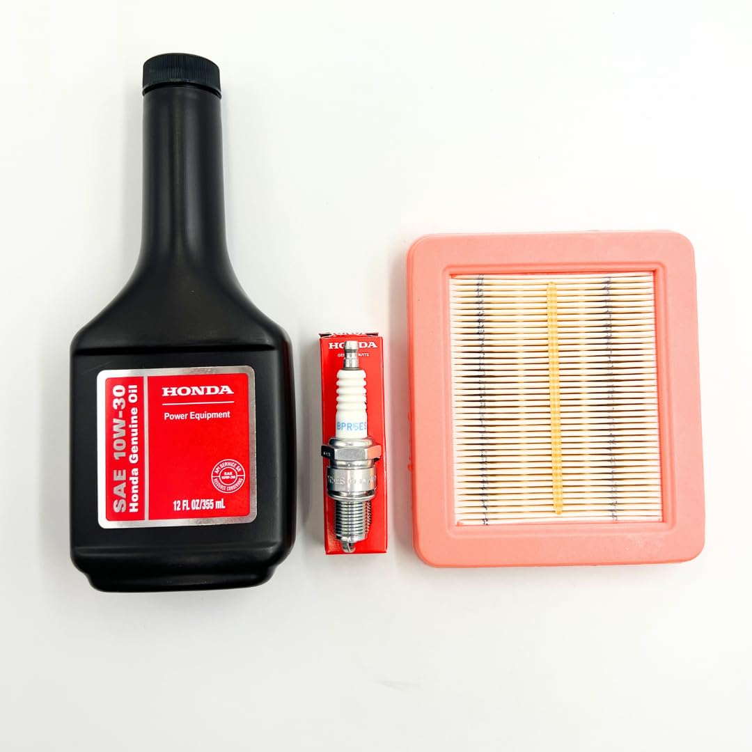 GENUINE TUNE UP KIT FOR HONDA GCV160 GCV170 GCV190LA GCV200 GC190 GC160 GC190 LAWN MOWER HRR216 HRS216 HRX217 HRX217K2 EB2800I EG2800I MOTOR OIL GENUINE AIR FILTER 17211-Z8B-901 SPARK PLUG 98079-55846