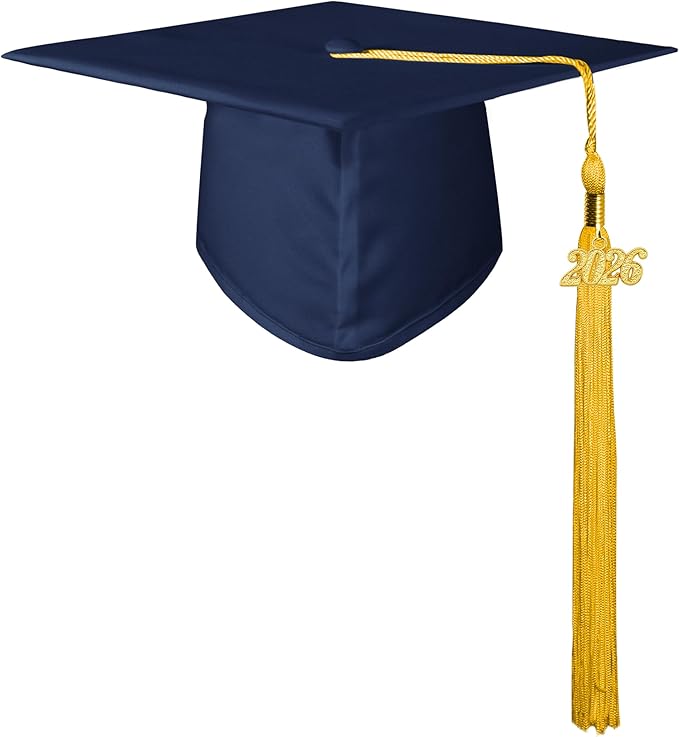GraduationMall Matte Graduation Cap with 2026 Tassel for High School & Bachelor