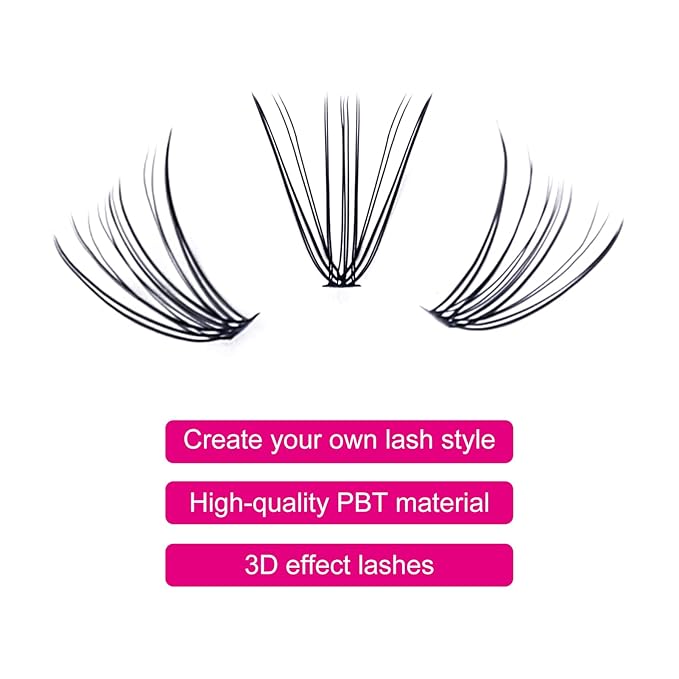Lash Clusters Extensions 20D Individual Cluster Lashes Mixed Tray Black Mink DIY Eyelash Extensions and Under Eyelashes Professional Makeup (20D-0.07-D, 8-15mm)