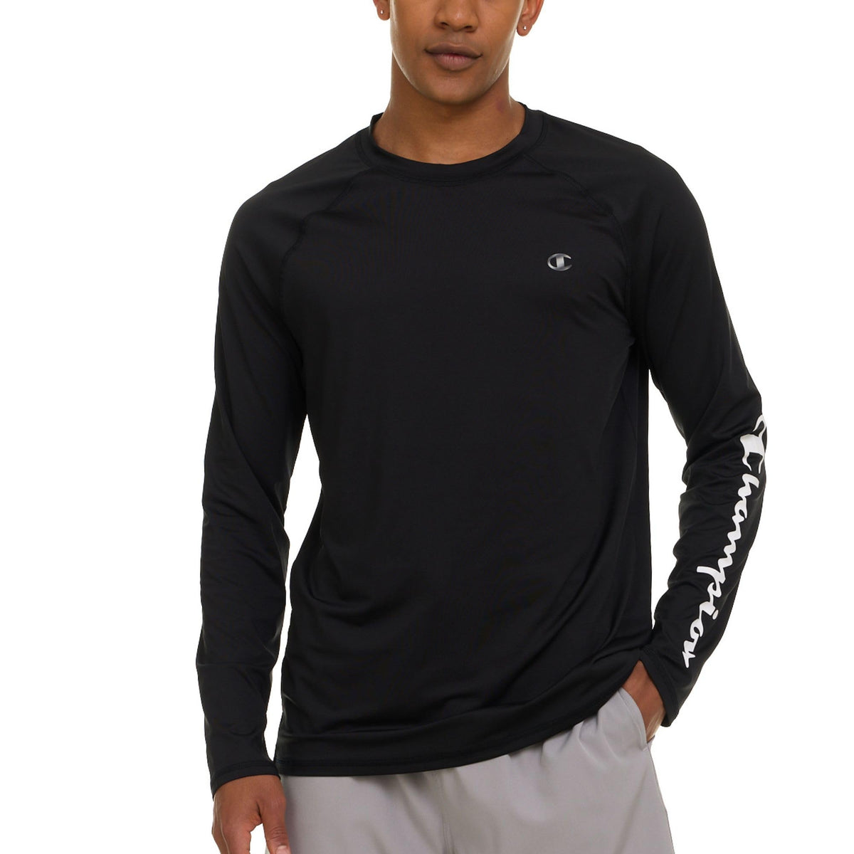 Champion Rash Guard for Men, Long Sleeve Mens Swim Shirt for Fishing Hiking UPF+ 50 SPF Sun UV Protection, Quick Dry