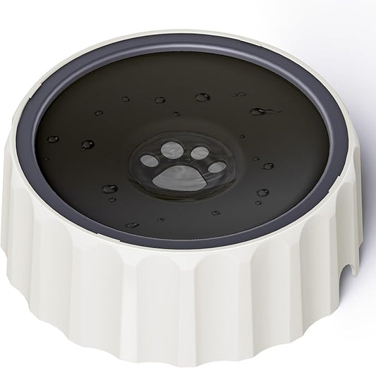 Dog Small Animals Water Bowl No Spill 70oz/2L Large Capacity Dispenser Non Slip No Splash Small Animals Bowl Pet Slow Feeder No Drip Dog Water Bowl on Vehicle for Dogs and Cats - Black