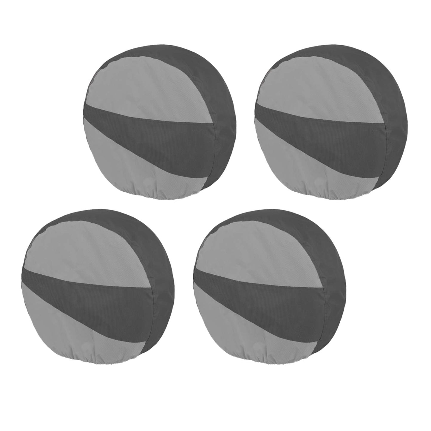 Explore Land Tire Covers 4 Pack - Tough Wheel Protector for Truck, SUV, Trailer, Camper, RV Universal Fits Tire Diameters 26-28.75 inches Black & Gray