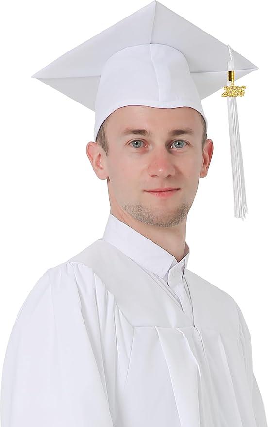 GraduatePro Matte Graduation Cap with 2026 Tassel for Adults High School and Bachelor Master 12 Colors