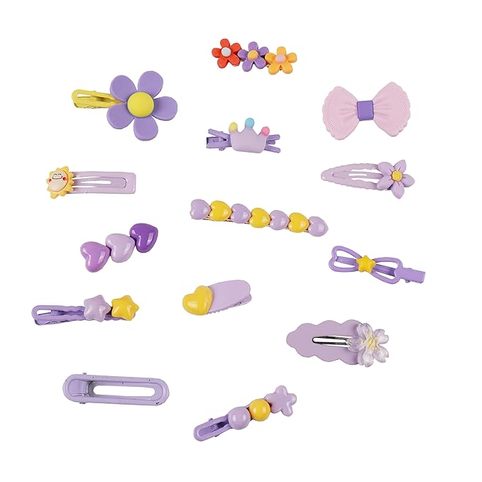 56PCS Girl Hair Clips Cute Hair Accessories for Kids Candy Color Hair Accessory for Little Girls Kids Teens,Multiple Patterns