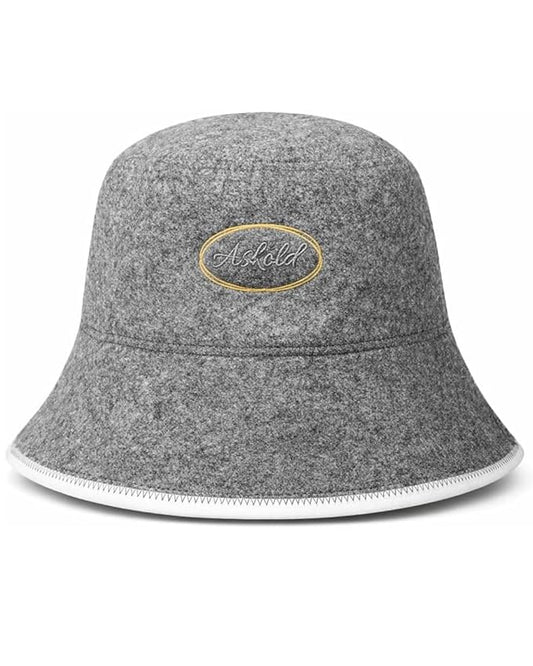 ASKOLD Sauna Hat for Women and Men - Natural Wool Sauna Bucket Cap to Protect Hair, Finnish Felt - Eco-Friendly Banya Hat Sauna Accessories (Gray)