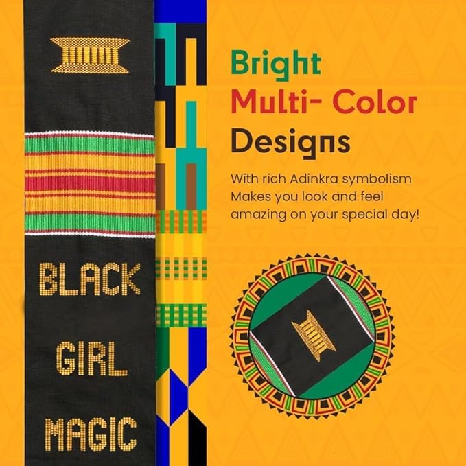Kwabla's Kente Graduation Stole 2026 | Kente Stole Class of 2026 | Kente Graduation Sash 2026