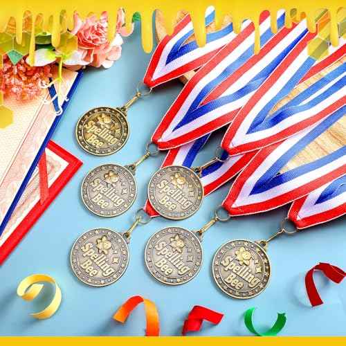 Quelay 30 Pcs 2'' Award Medals Bulk Gold Winner Medals with Neck Ribbons Metal Trophy Award Prize Gift for Tournaments, Competitions, Party, Kids and Adults