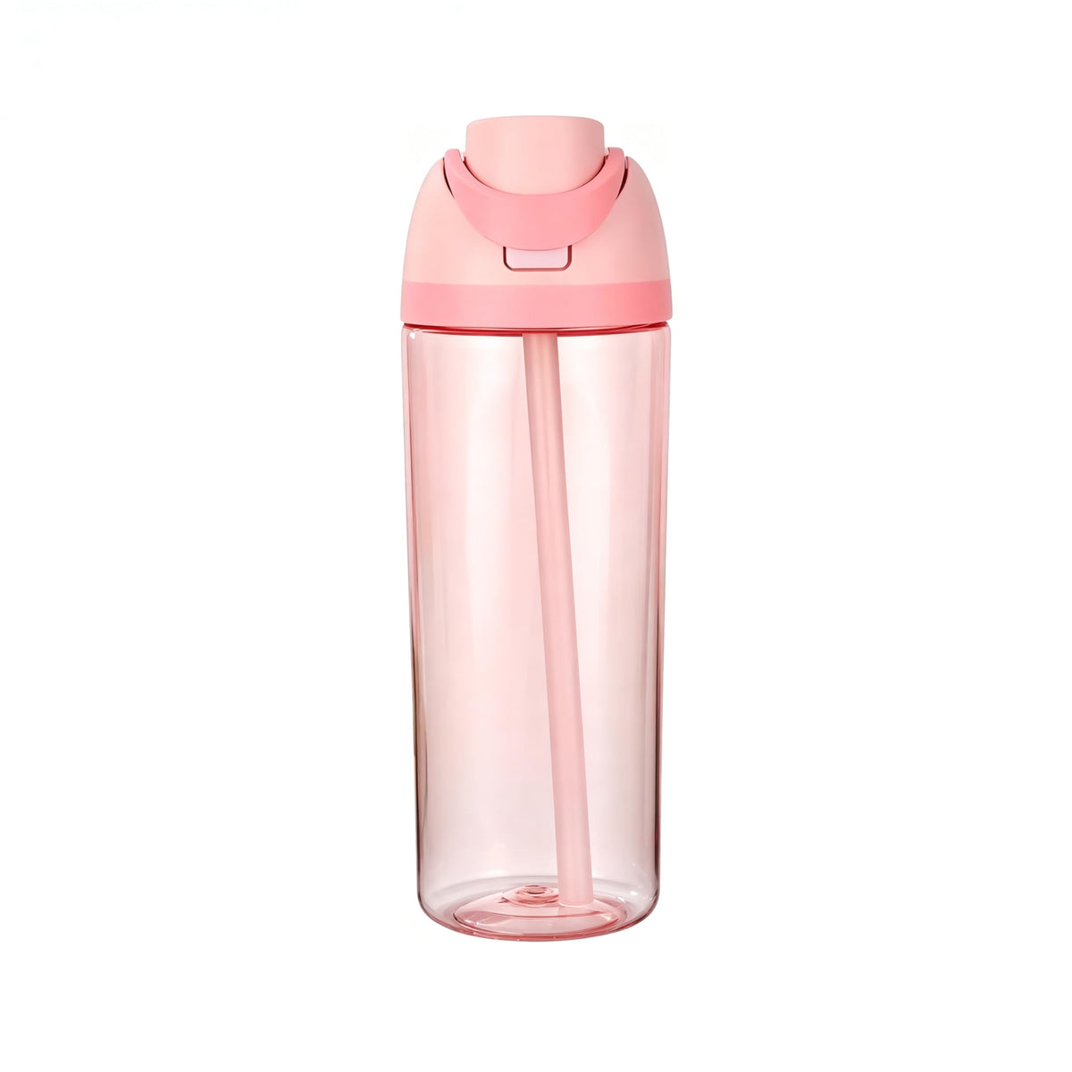 KiiKiiPaNa Clear Plastic Water Bottle with Straw, BPA-Free Sports Water Bottle, Great for Travel, Sports, work, shopping，20 Oz