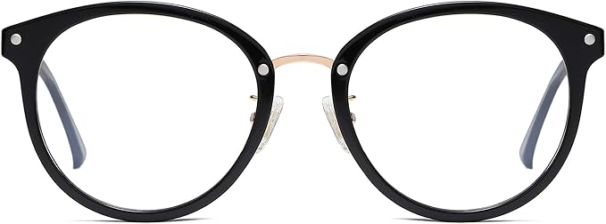 SOJOS Retro Round TR90 Blue Light Reading Glasses Womens Mens Readers Computer Glasses Eyewear Frame SJ9001