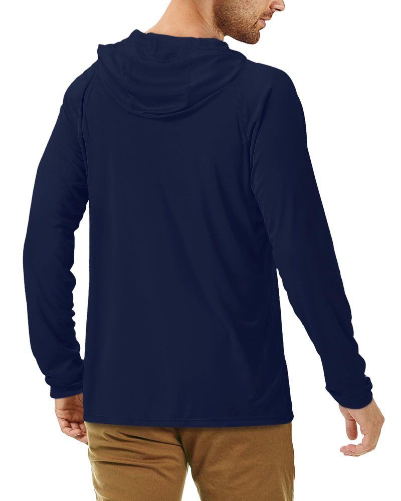 Roadbox Men's Sun Protection Long Sleeve Hoodie UPF 50+ Outdoor UV Fishing Shirts (X-Large)