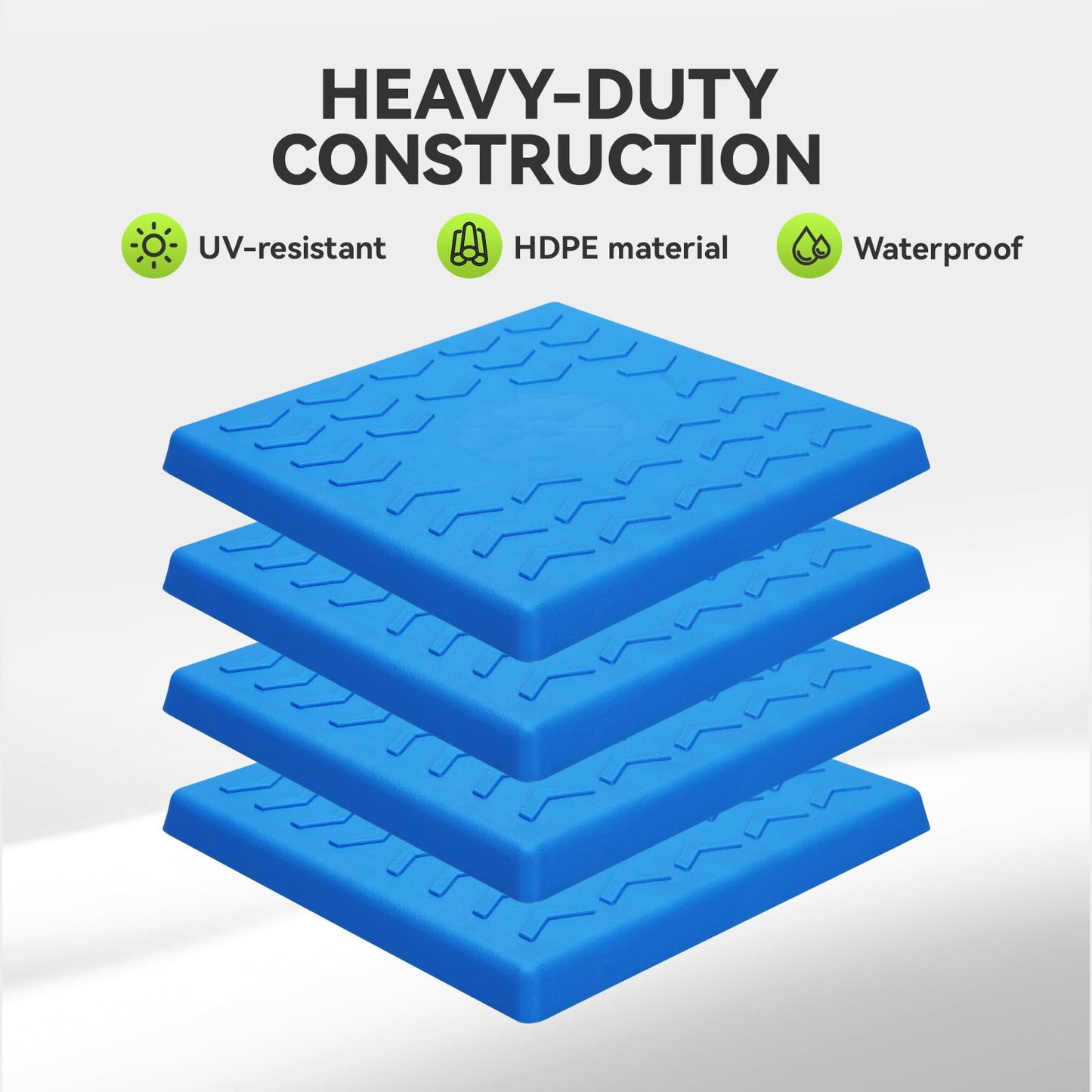 RVMATE RV Leveling Block Top Cover, 4 Pack RV Jack Pad, Interlocking Leveling Block Cap for Camper, Travel Trailer