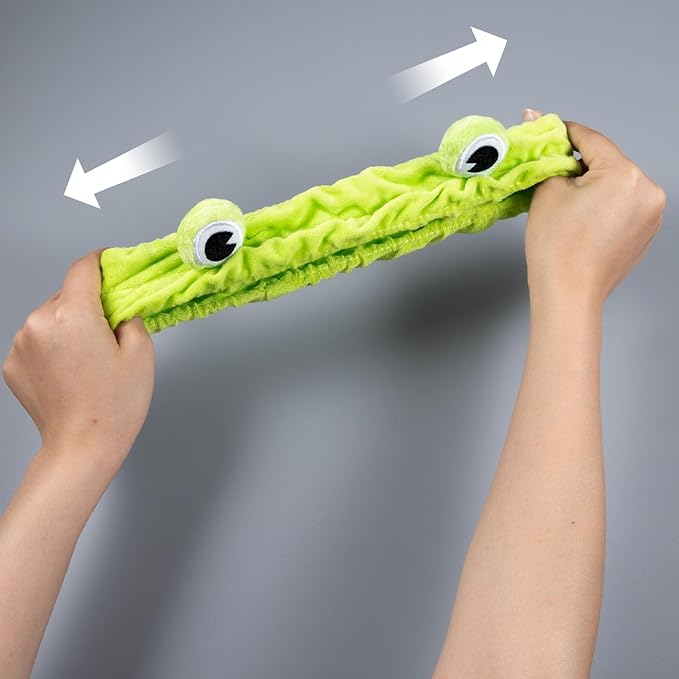 Frog Eye Face Wash Headband Women Snail Spa Hair Band Soft Coral Fleece Headwraps Her Cute Creative Cartoon Costume Cosplay Party Accessories