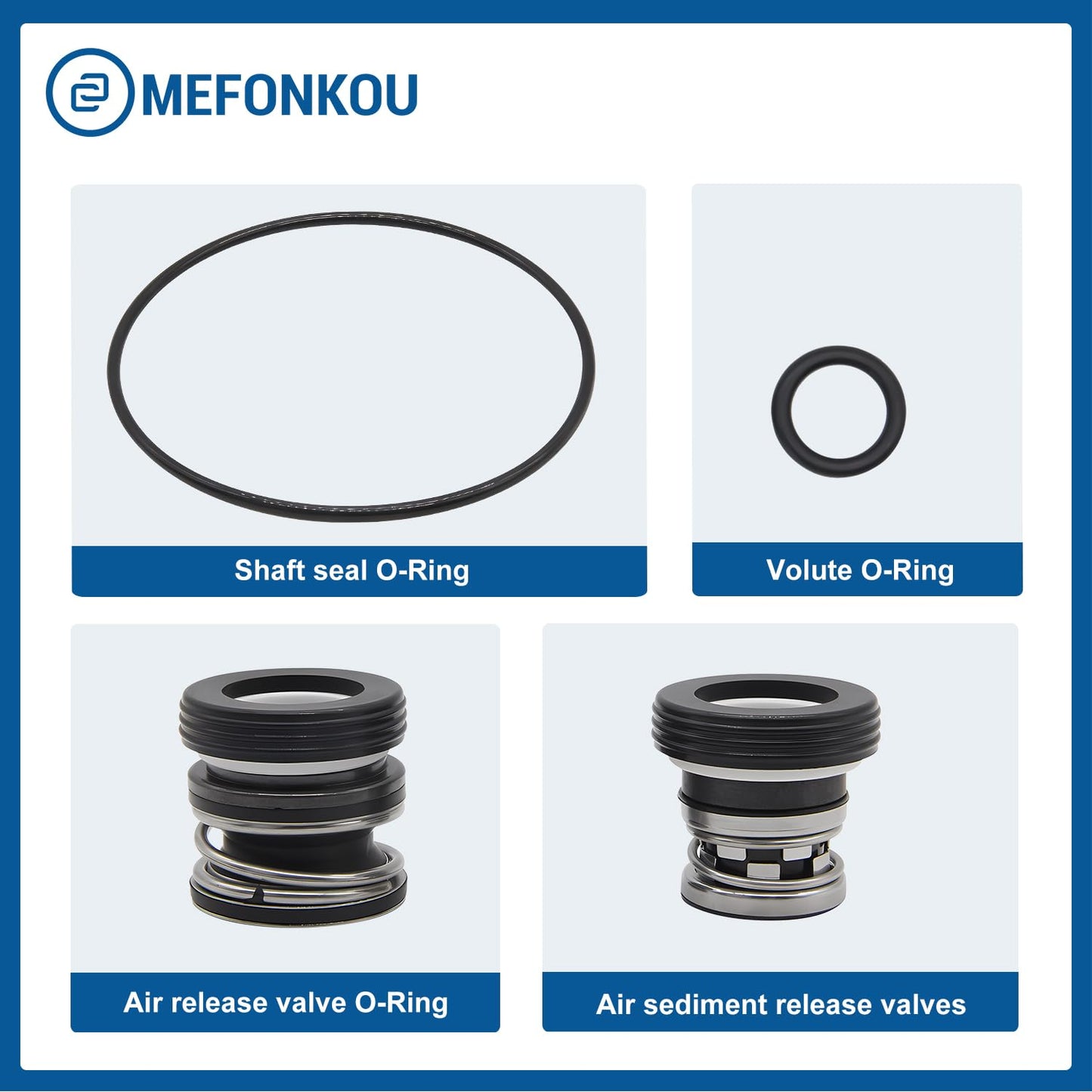 MEFONKOU PB4-60 O-Ring Repair Seal Kit & Shaft Pump Compatible with Polaris Booster 3/4” HP 2012-Current Pool Pump