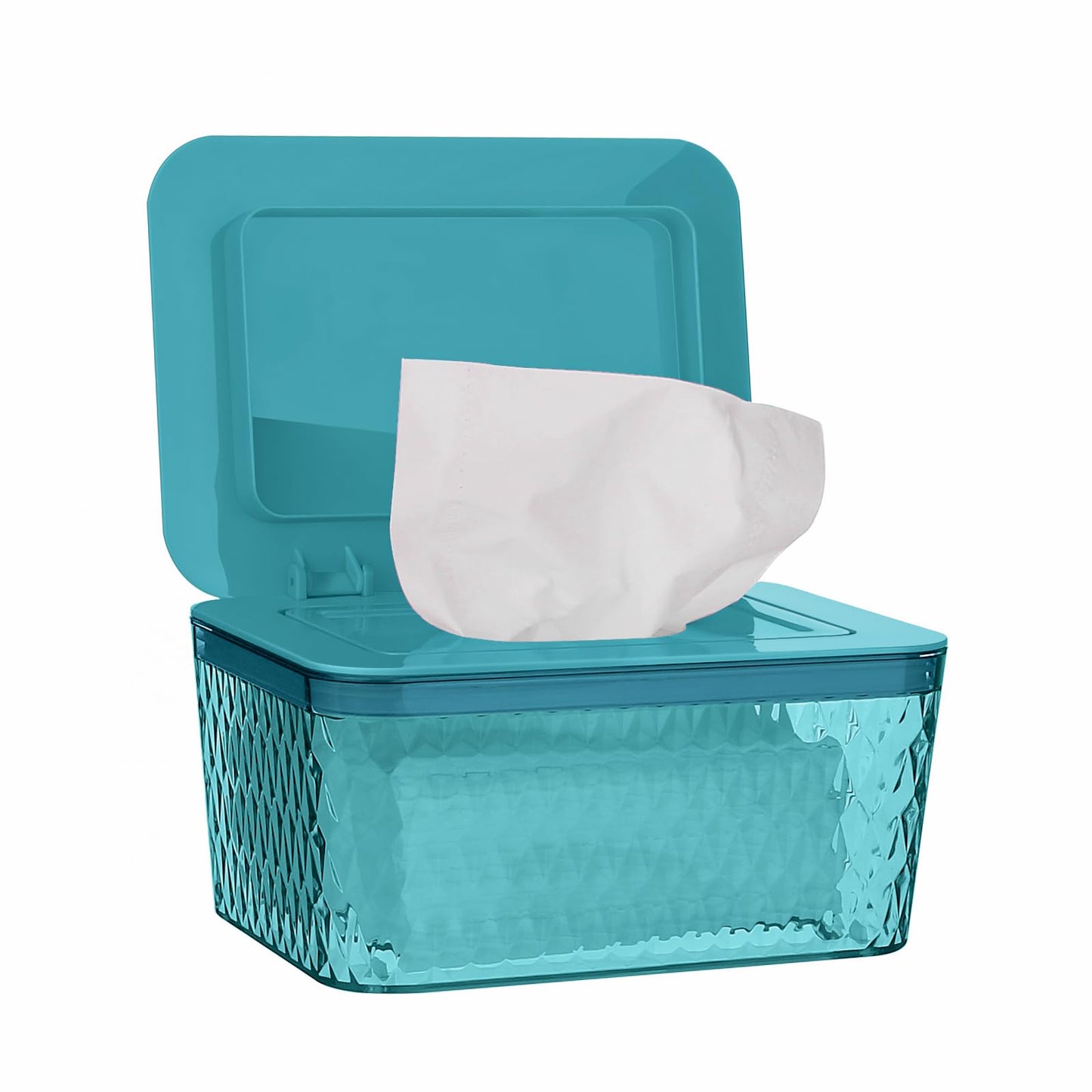 Whiidoom Wipes Dispenser, One-Handed Operation Wipe Holder for Baby & Adult, Seal-Designed Wipes Container for Bathroom Keep Diaper Wipes Fresh (Green)