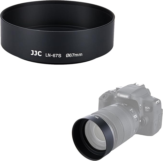 JJC 67mm Screw-in Mount Standard Aluminum Metal Lens Hood Shade for Lenses with 67mm Front Filter Thread for Nikon AF-S Nikkor 35mm f/1.4G, Canon EF 35mm f/2 is USM Lens