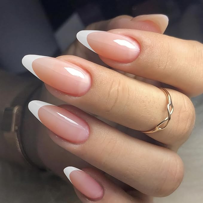 BORN PRETTY French Manicure Kit,Nail Stamper and 2Pcs Gel Nail Polish,Include Jelly Nude Light Pink White Colors for French Tip,U V Light Cure