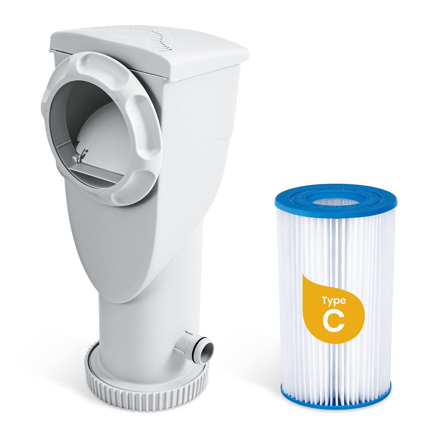Funsicle SkimmerPlus 1,500 GPH 2-in-1 Filter Pump and Skimmer System for Above Ground Swimming Pools - Pool Cleaning and Maintenance