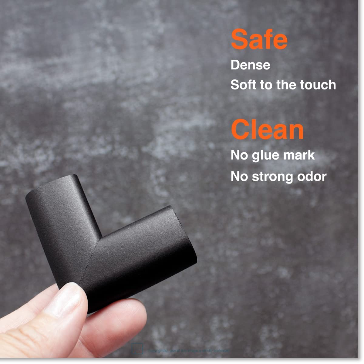 Roving Cove Slimfit Corner Edge Protector for Baby Proofing (Small 15ft Edge 4 Corners), Furniture Safety Bumper Guard, Soft NBR Rubber Foam, 3M Adhesive, Onyx Black
