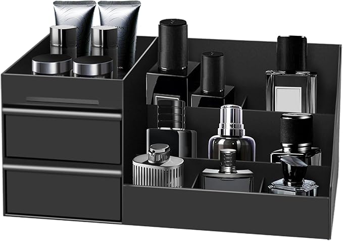 Mens Organizer,Cologne Organizer for Men,Perfume Organizer,Cologne Stand,Perfume Stand,Organizador de Perfumes,Bathroom Countertop Storage,Shelf for Bathroom Counter,Men Bedroom for Gifts