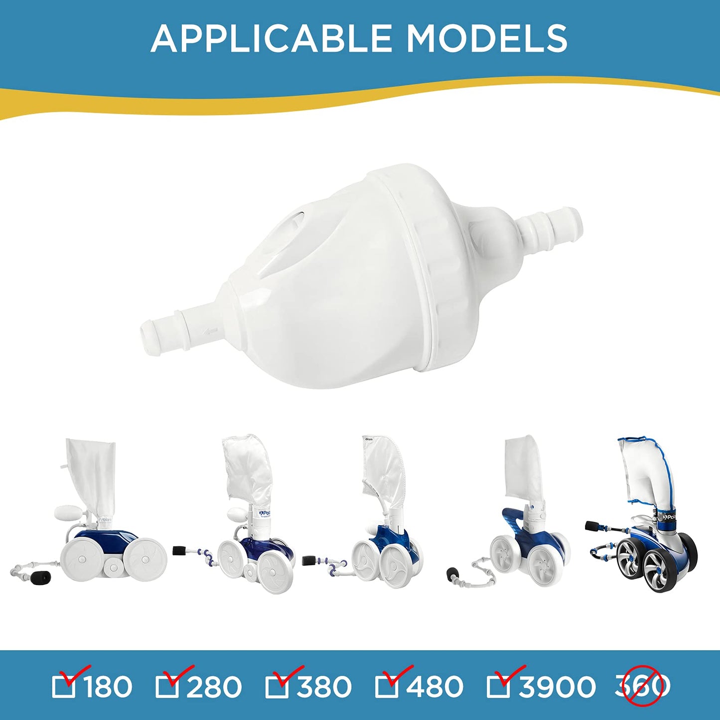 MAKHOON Upgraded G52 Backup Valve Replacement for Polaris Pool Cleaner Parts, Compatible with Polaris 180,280,380,480,3900 Pool Cleaner, The Valve Body has Been Reinforced，Longer Life Than Zodiac G52