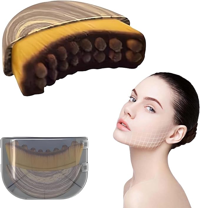 Lymphatic Contour Face Brush & Gua Sha Tool, Super Soft Facial Drainage Massager for Puffiness, Jawline Sculpting & Skin Tightening, Ergonomic Portable Beauty Tool for Sensitive Skin Daily Care