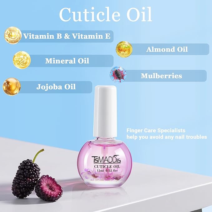 TsMADDTs Manicure Tools Kit with Buffer Blocks, Polishing Buffers, Files, Cuticle Nipper, Pusher and Cuticle Oil for Women Manicure Care