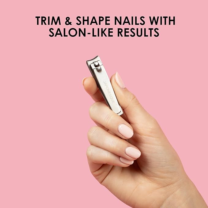 JAPONESQUE Fingernail & Toenail Clippers Set with Salon Quality Sharp Blades Made from Stainless Steel