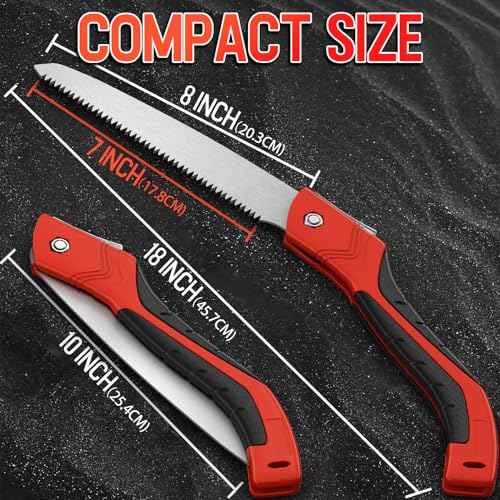 DIYSELF 1 Pack Folding Saw, 7-inch Hand Saw for Wood Cutting, Foldable Pruning Camping Survival Saw with Sk5 Blade, Camping Saw for Tree Trimming, Garden, Bushcraft, Outdoor Portable Hand Saw