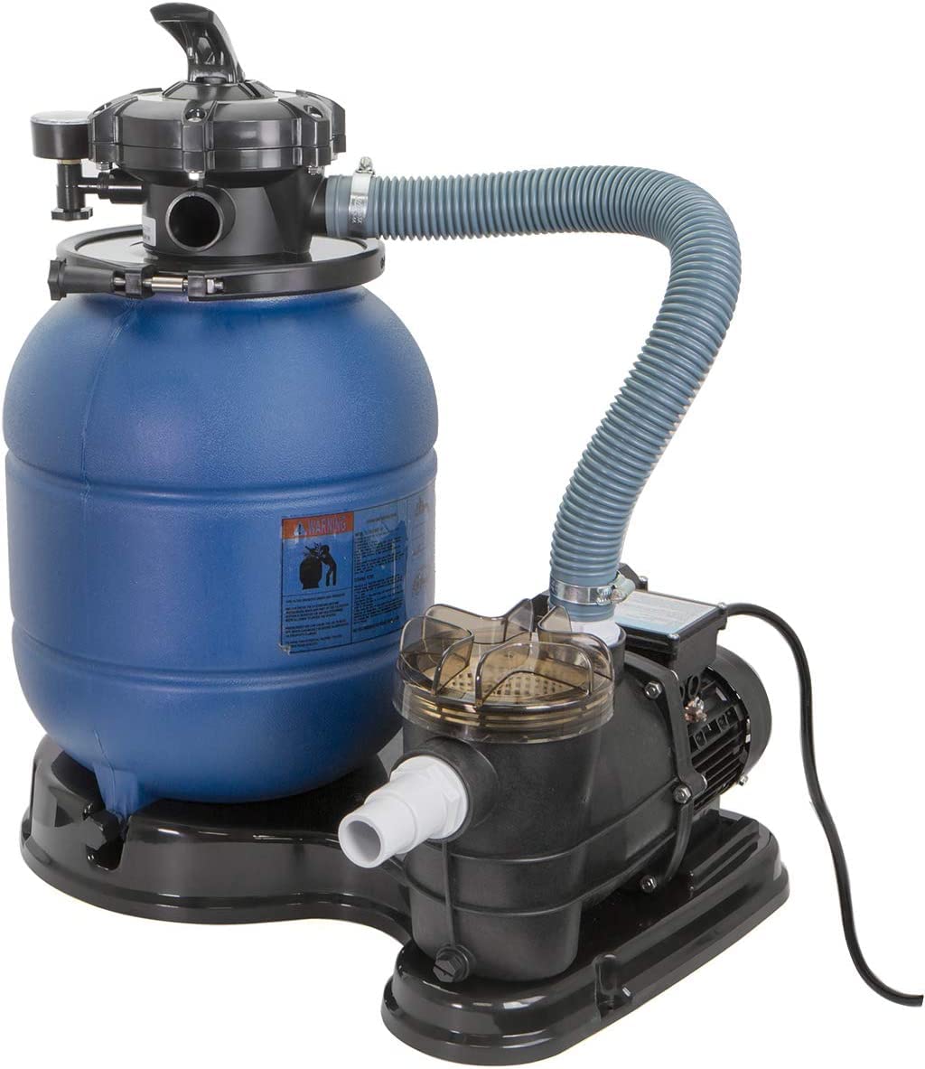 XtremepowerUS 13" Sand Filter 3/4HP Pool Pump 2,400GPH for Above Ground Swimming Pool Multi-Port Valve Up to 10,000 Gallons, 1-1/4"NPT Pool Sand Filter with Enhanced Circulation System