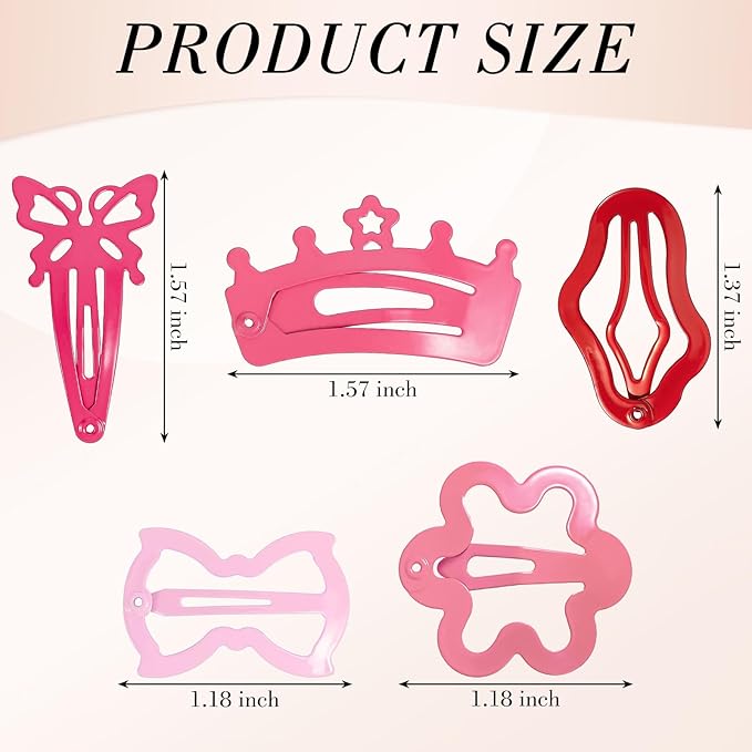 obeoby 82 Pcs 5 Styles Colorful Hair Clips for Girls, Metal Snap Cute Butterflies Flowers Pattern Barrettes for Girls Baby Toddlers Hair Accessories Stocking Stuffers Christmas Gifts