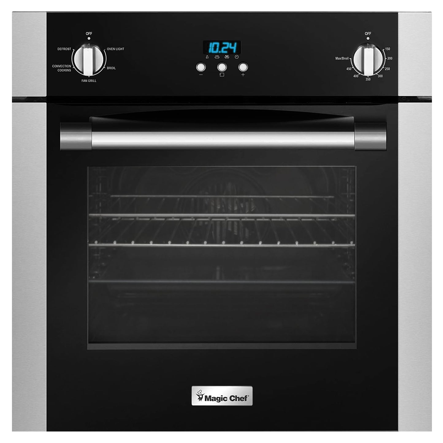 Magic Chef MCSWOE24S Electric 24" 2.2 cu. ft. Single Wall Oven with Convection, Stainless Steel