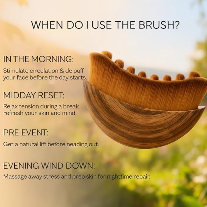 Aeki Lymphatic Contour Face Brush - Reduces Puffiness & Restores Definition, Aeki Lymphatic Face Brush, 100% Gentle & Soft on Skin | Naturally Sculpted Look,Aekii Facial Brush (1 Set)