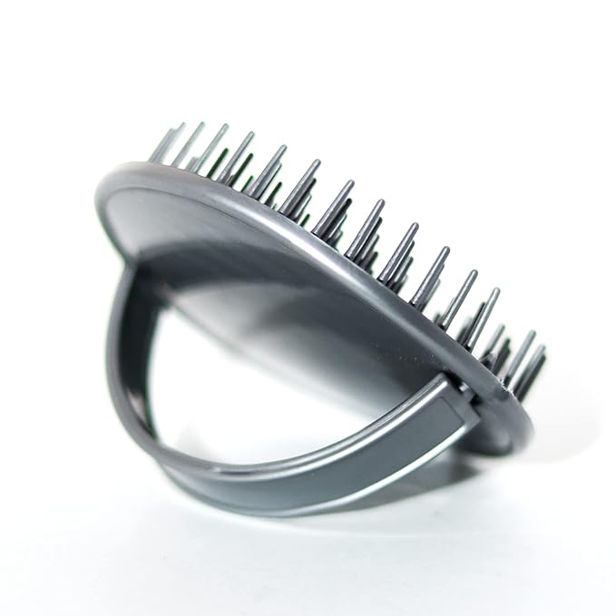 2pcs Scalp Massager Shampoo Brush for Dandruff Removal and Hair Growth, Shower Washing Hair Scrub Brush Tool for Women Men Pet (Black & Grey)