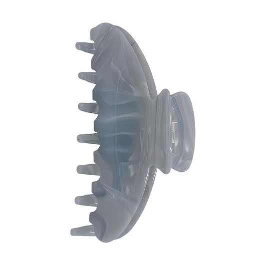 Durable Acetate Hair Clips - 4-Inch Grey tree grain Claw Clips for Fine and Thick Hair (Grey tree grain)
