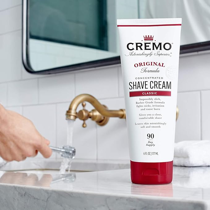 Cremo Shave Cream, Barber Grade | Original | Fights Razor Burn | 6 Fl Oz | Pack of 2