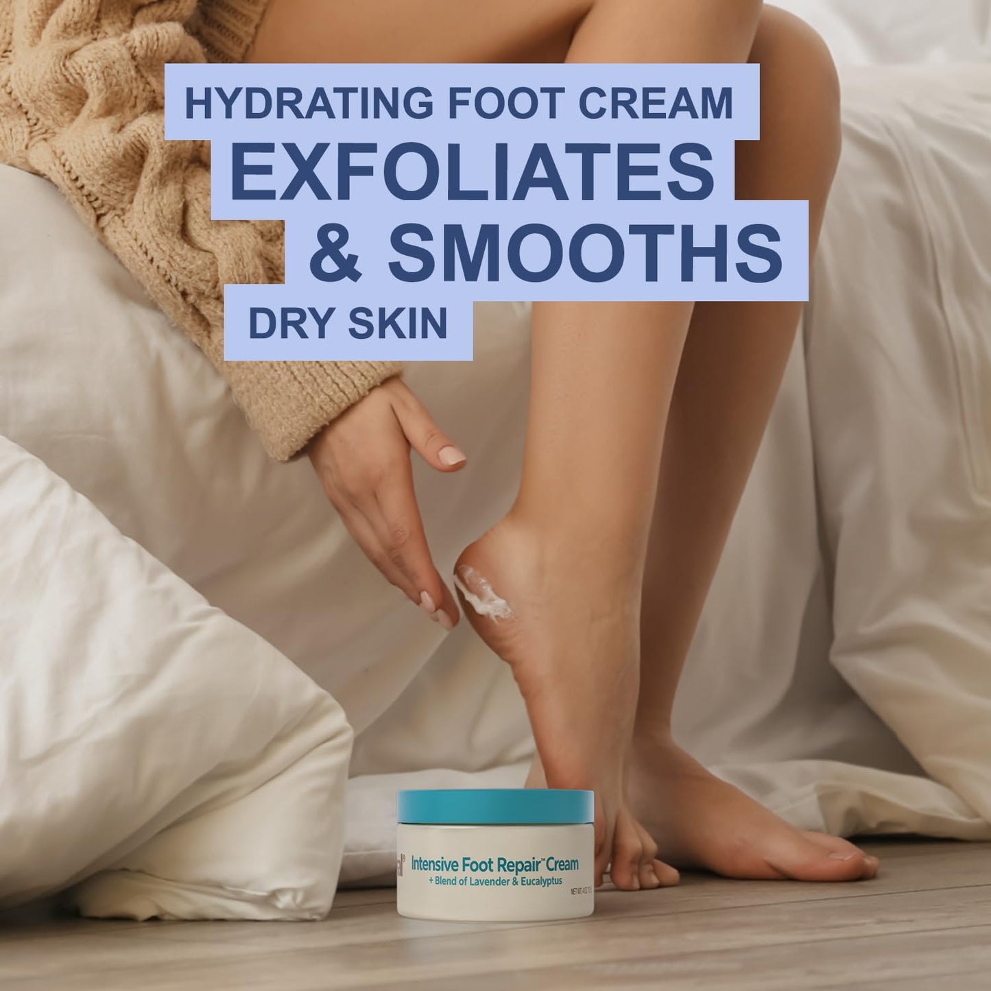 Kerasal Intensive Foot Repair Cream with Lactic Acid, Lavender, & Eucalyptus, 4 oz