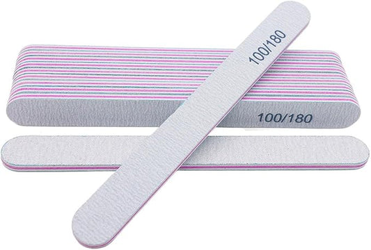 12pcs Diamond-Shaped, Sand Grain Nail Files for Crystal Nails, Rectangular Double-Sided Nail Files, Professional Nail polishing Files