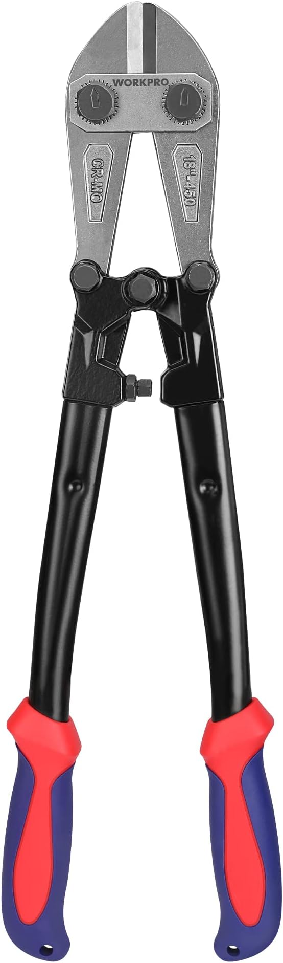 WORKPRO Bolt Cutter, Bi-Material Handle with Soft Rubber Grip, 18", Chrome Molybdenum Steel Blade, W017005A