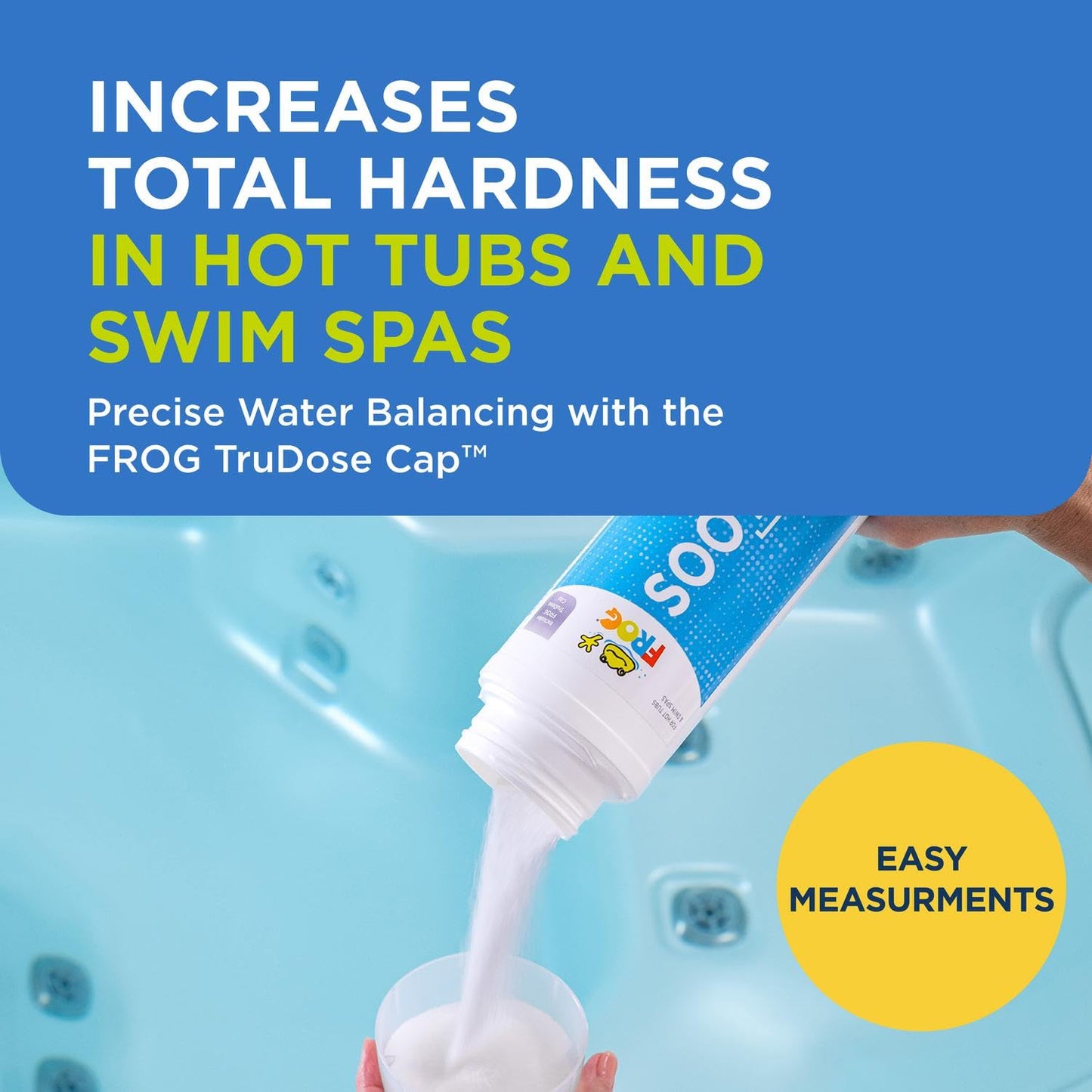 FROG Soothe Calcium Total Hardness Increaser for Hot Tubs and Swim Spas - 2 lb Bottle with TruDose Measuring Cap for Easy Maintenance & Balancing - 2 Pack