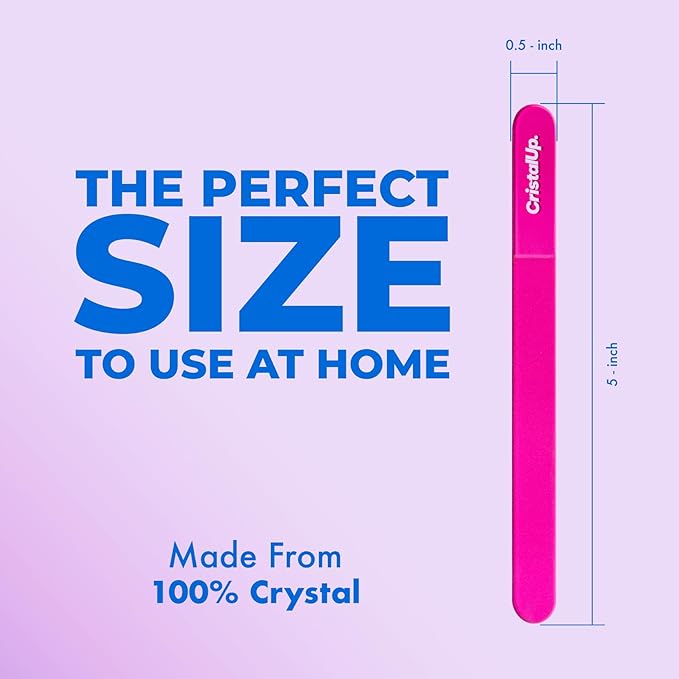 Crystal Nail File 5.3in, Glass File Durable, Perfect for Home, Office and On The Go, Elegant Design for Professional Manicure and Pedicure Results